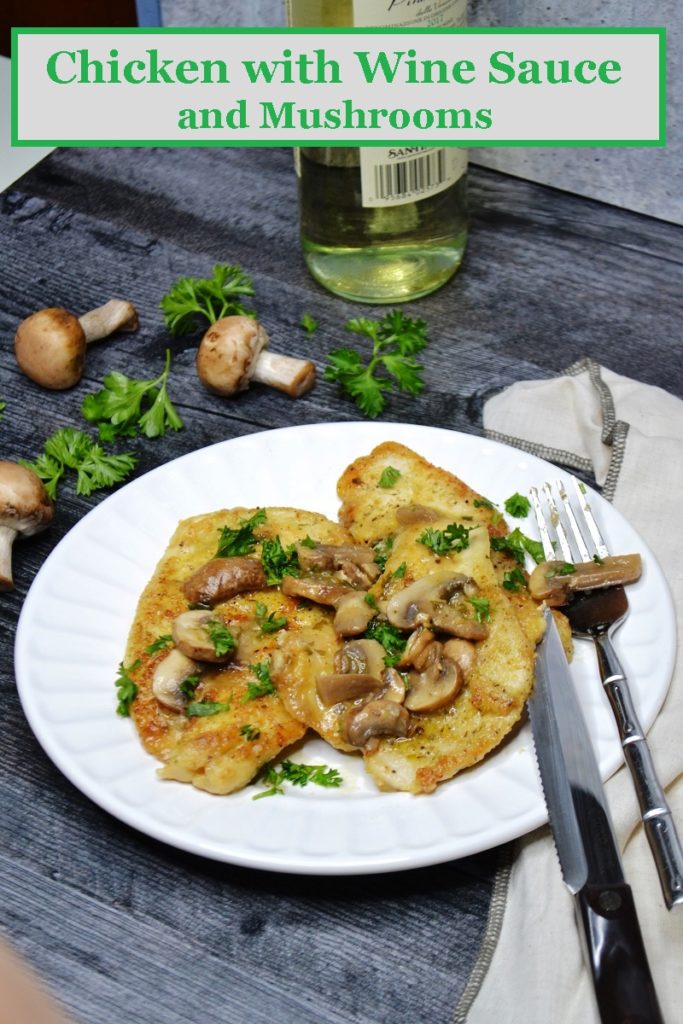 Chicken with Wine Sauce and Mushrooms